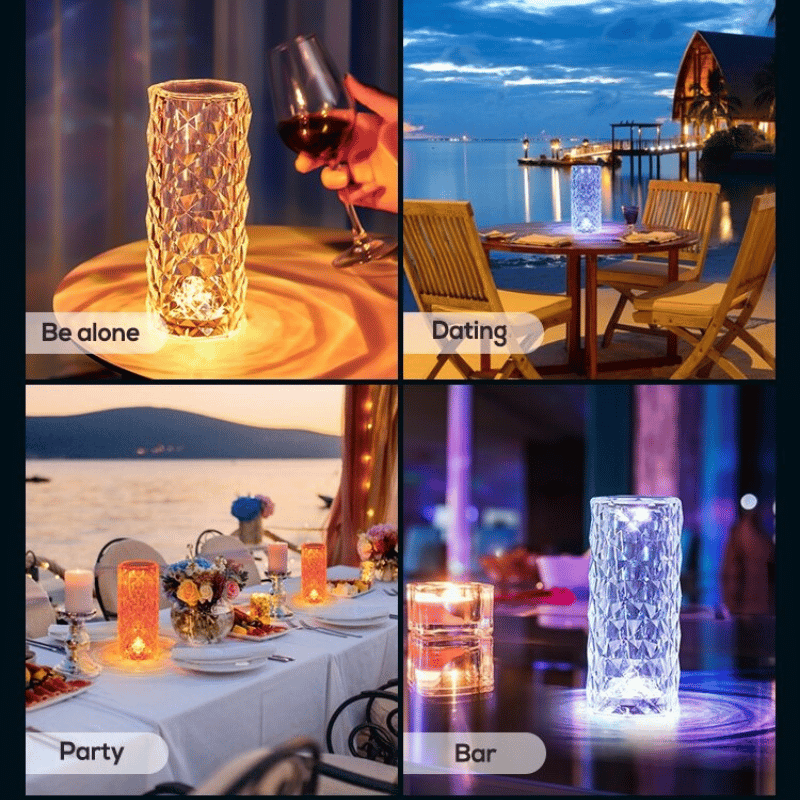 Crystal Table Lamp – 16 Colors