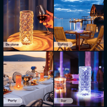 Crystal Table Lamp – 16 Colors