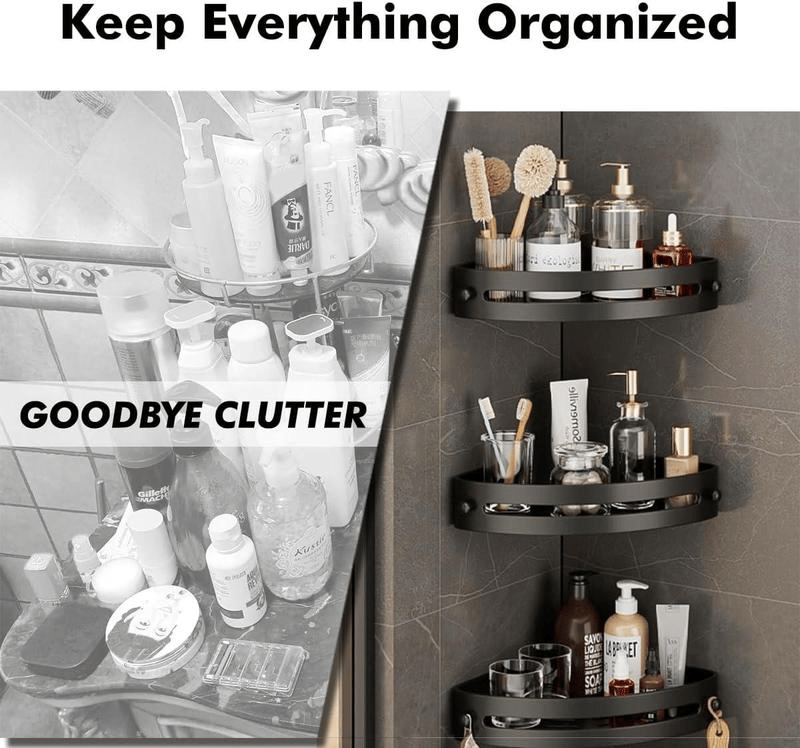3-Piece No-Drill Shower Caddy